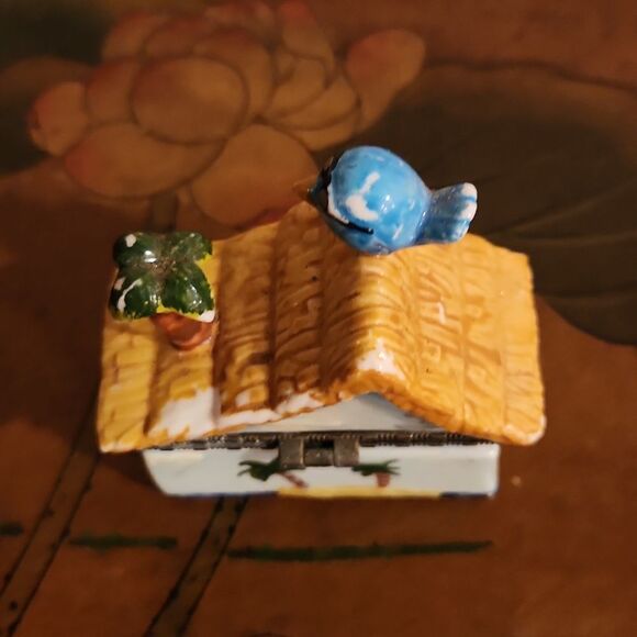 Hawaiian Hut Aloha Trinket Box Vintage - Picture 3 of 5